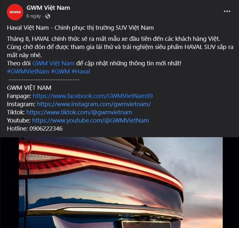 Mới đây nhất, trang fanpage chính thức của hãng hé lộ lịch trình ra mắt xe tại Việt Nam dự kiến ​​vào tháng 8 năm nay.