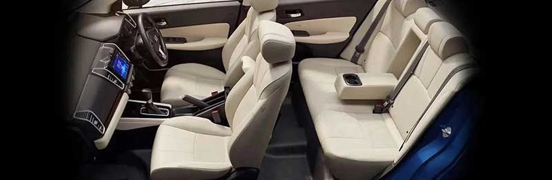 Honda City 2024 mang đến không gian hành khách thoải mái cho người dùng với chiều dài cơ sở 2.600mm.