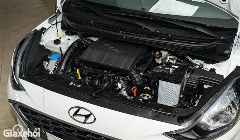 Hyundai Grand i10 sedan 2023 sử dụng động cơ loại 4 xi lanh 1.2L MPI không thay đổi so với trước và có 2 tùy chọn hộp số.