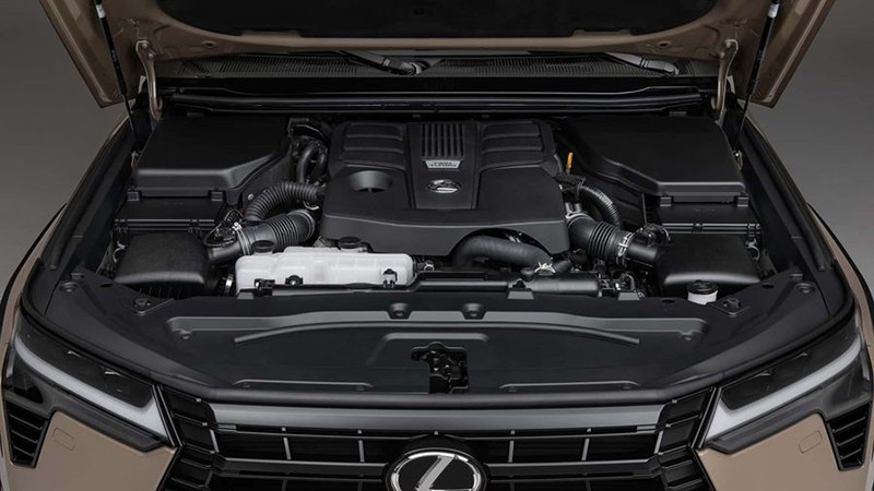 Lexus GX 2024 sử dụng khối động cơ V6 3.4L tăng áp kép mới hoàn toàn.