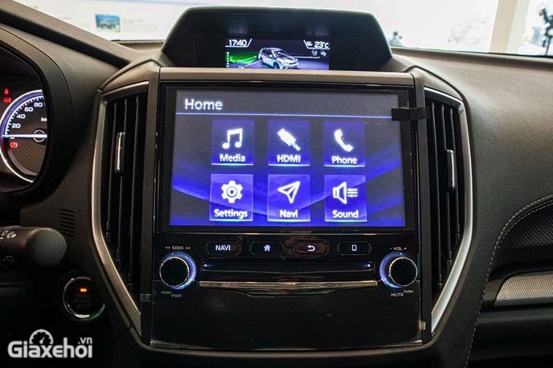 Hệ thống giải trí của Subaru Forester 2023 vẫn là màn hình cảm ứng 8 inch tích hợp Android Auto/Apple CarPlay cùng hệ thống dẫn đường Navigation.