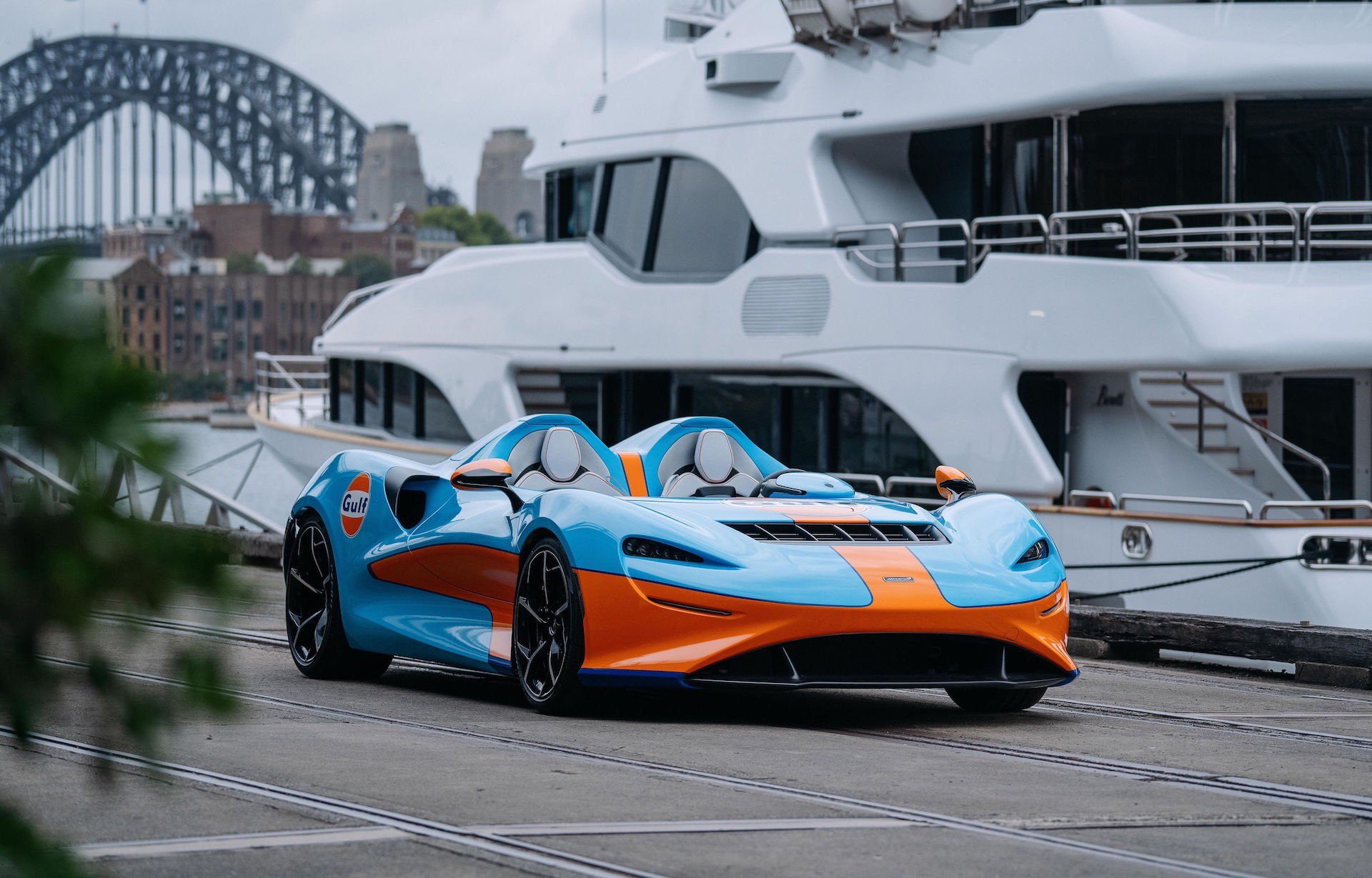 McLaren Elvo Gulf Theme xuất hiện tại Sydney, Australia. Ảnh: McLaren.