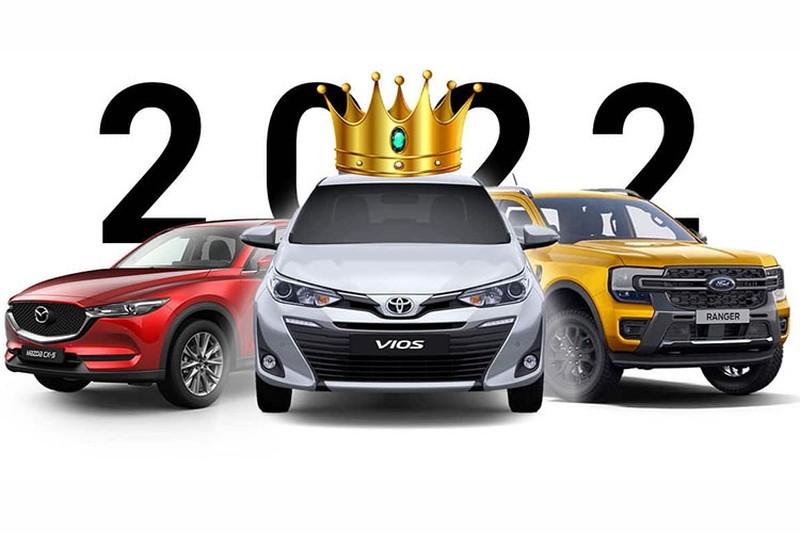 Top 10 ô tô bán chạy nhất Việt Nam năm 2022 - Vios chễm chệ trên ngôi vương 