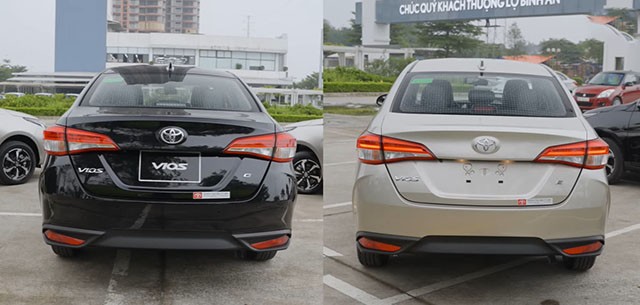 Ở đây, ngoài dòng chữ “G” hoặc “E”, các chi tiết khác của Toyota Vios 2023 không khác nhau trên cả 3 phiên bản đang bán.