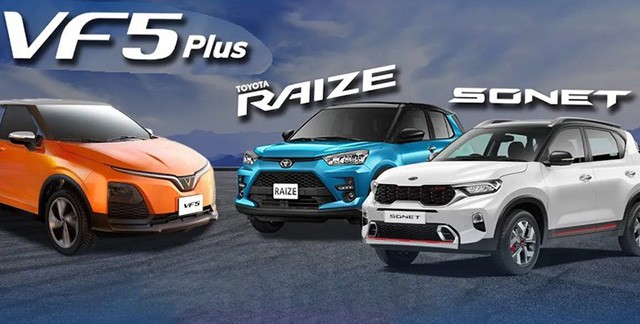 Mua xe chạy đô thị chọn Toyota Raize, KIA Sonet hay VinFast VF5 Plus?